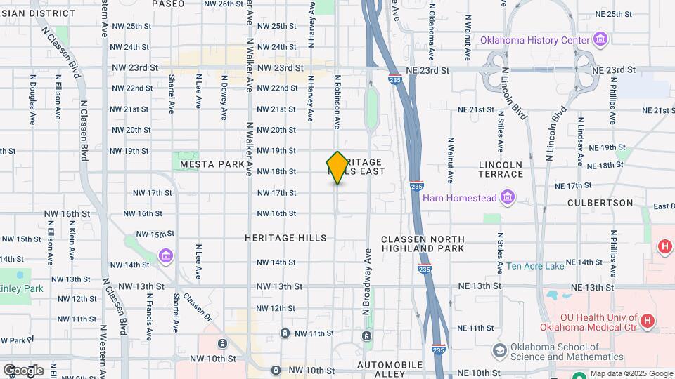 1806 N Robinson Ave Map and Location Details