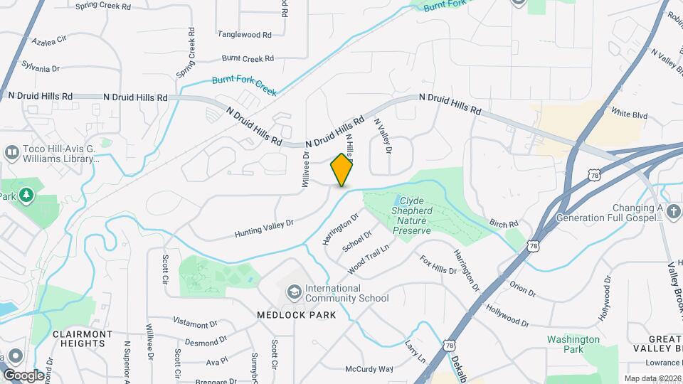 1009 N Hills Dr Map and Location Details