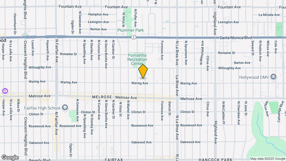 805 N Poinsettia Pl Map and Location Details