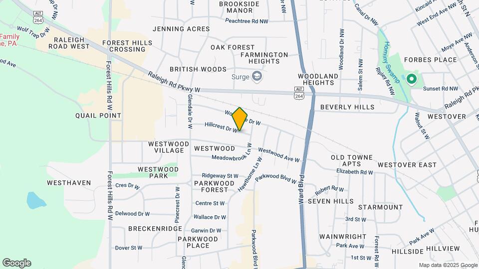 1705 Hillcrest Dr W Map and Location Details