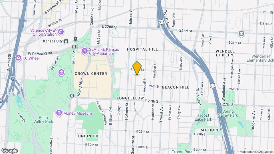 2523 Charlotte St Map and Location Details