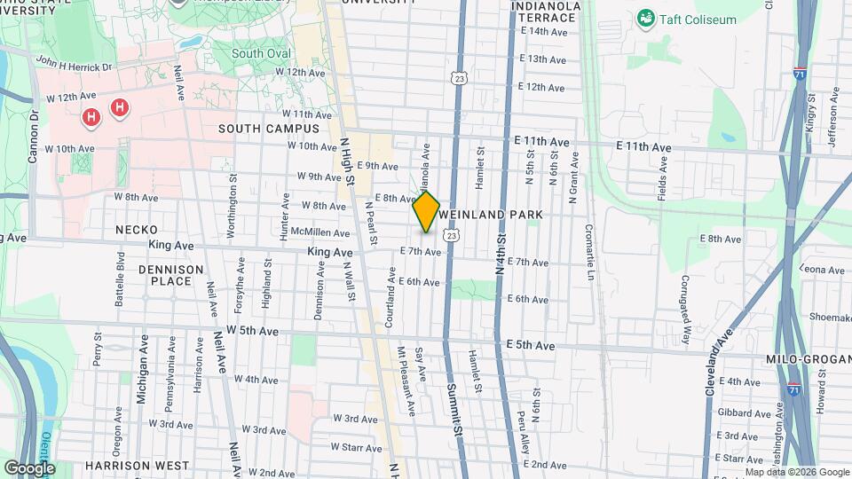 1372 Indianola Ave Map and Location Details