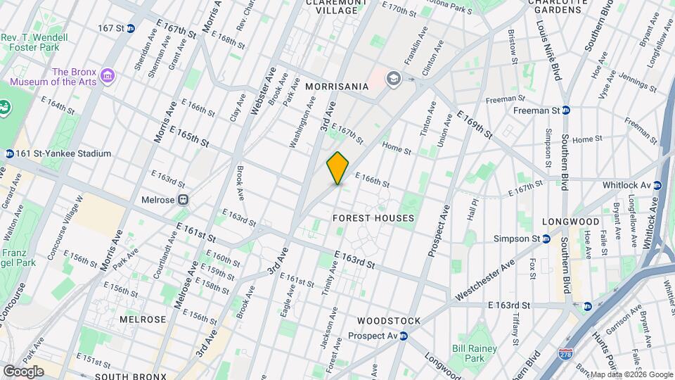 1051 Cauldwell Ave Mapa y Detalles de la Ubicación