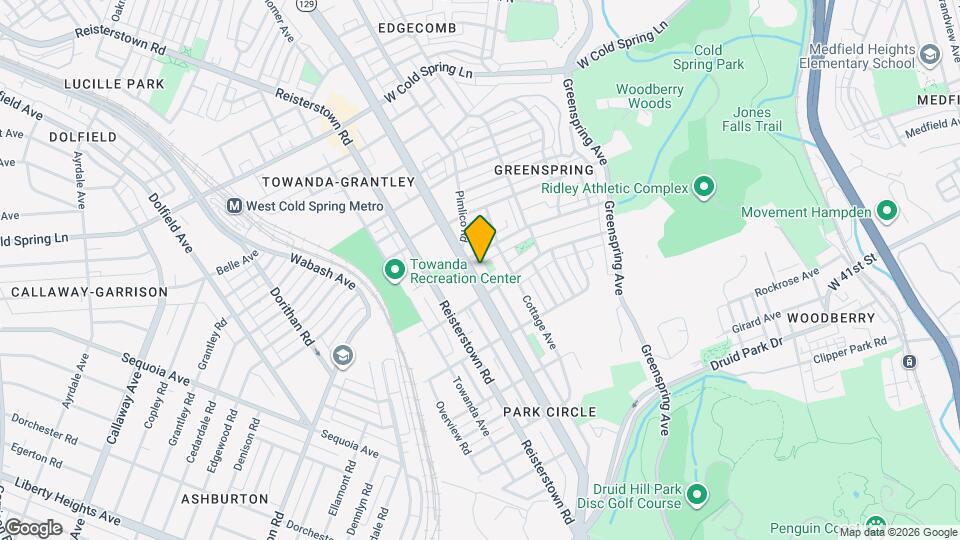 3917 Park Heights Ave Map and Location Details