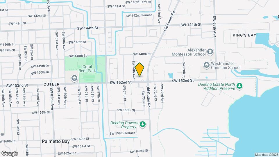 7345 SW 152nd St Map and Location Details