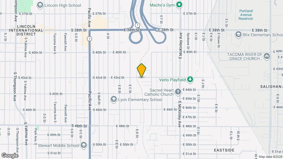 406 E 43rd St Map and Location Details