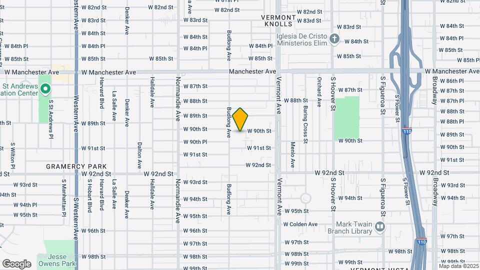 1130 W 90th St Map and Location Details