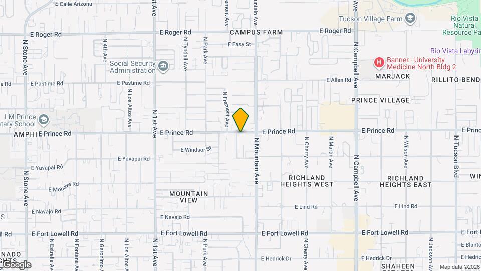 1210 E Prince Rd, Unit Cute 1-Bedroom with All Utilities And Wifi Map and Location Details