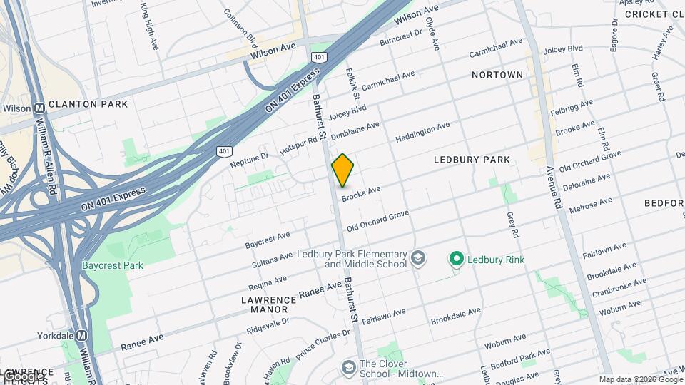 3555 Bathurst St Map and Location Details