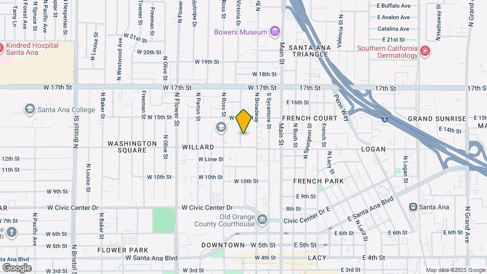 1321 N Durant St Map and Location Details