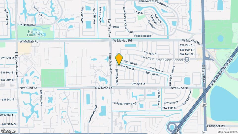 7012 SW 19th St Map and Location Details