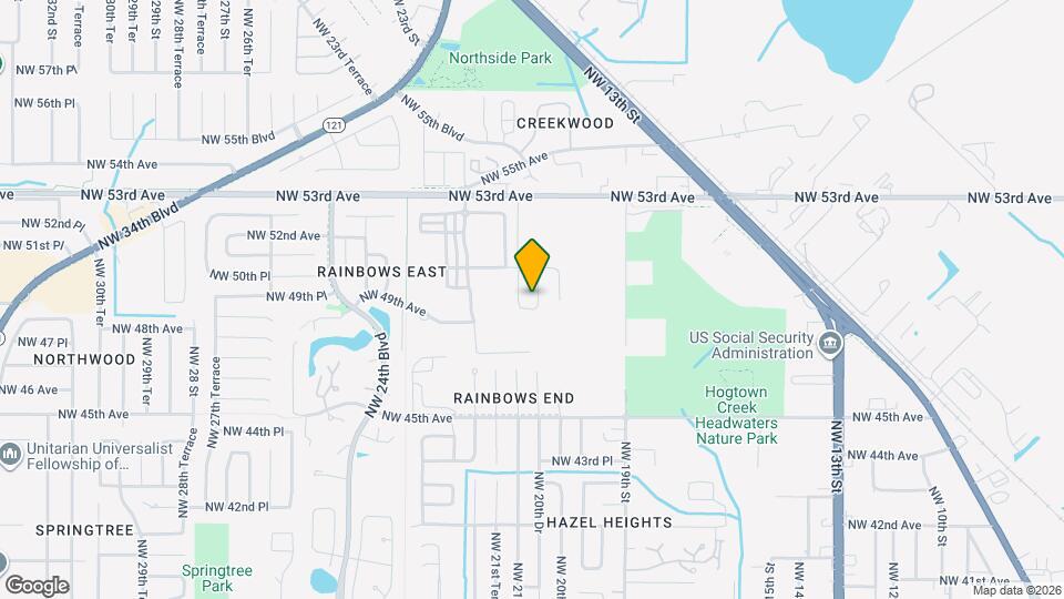 4918 NW 20th Dr Map and Location Details