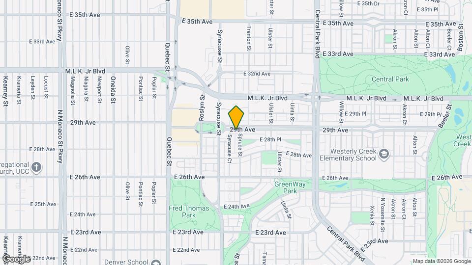 7772 E 29th Ave Map and Location Details