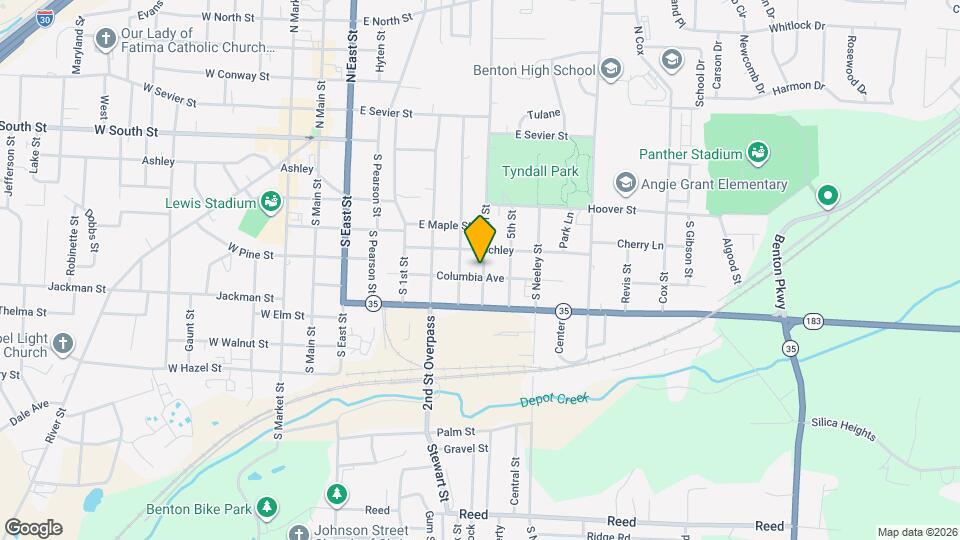 624 Columbia Ave Map and Location Details