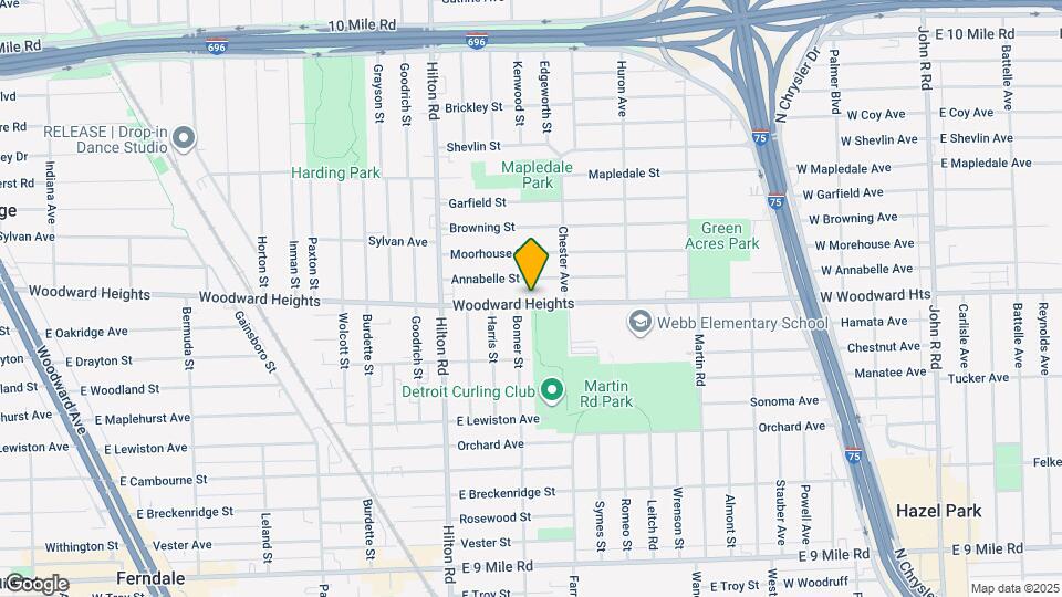 1751 Woodward Heights Map and Location Details