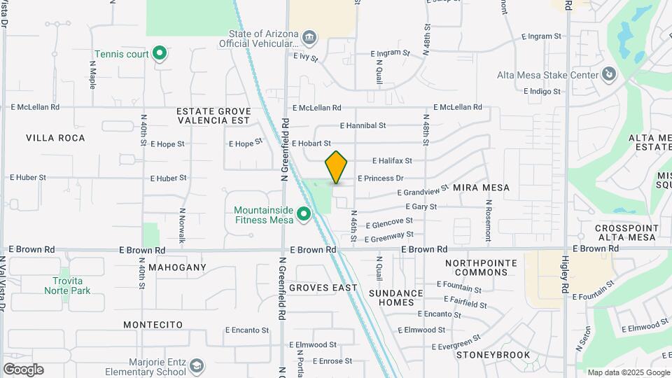 1349 N Parkcrest Mapa y Detalles de la Ubicación