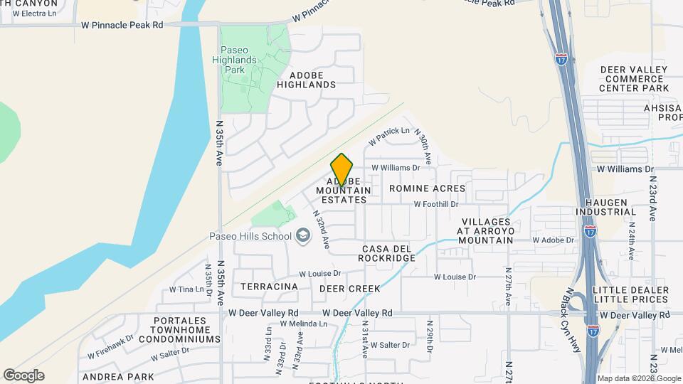 3132 W Robin Ln Mapa y Detalles de la Ubicación