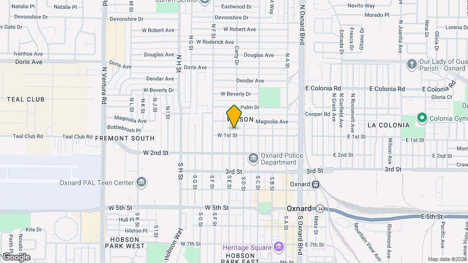 537 W 1st St Map and Location Details