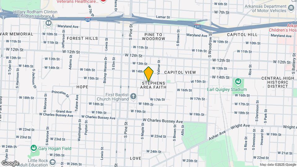 1504 S Valentine St Map and Location Details