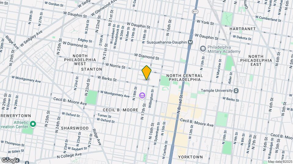 1910 N 17th St Map and Location Details