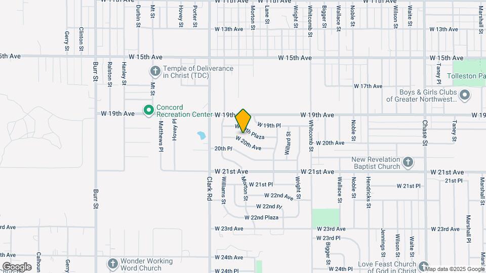 4320 W 20th Ave Map and Location Details