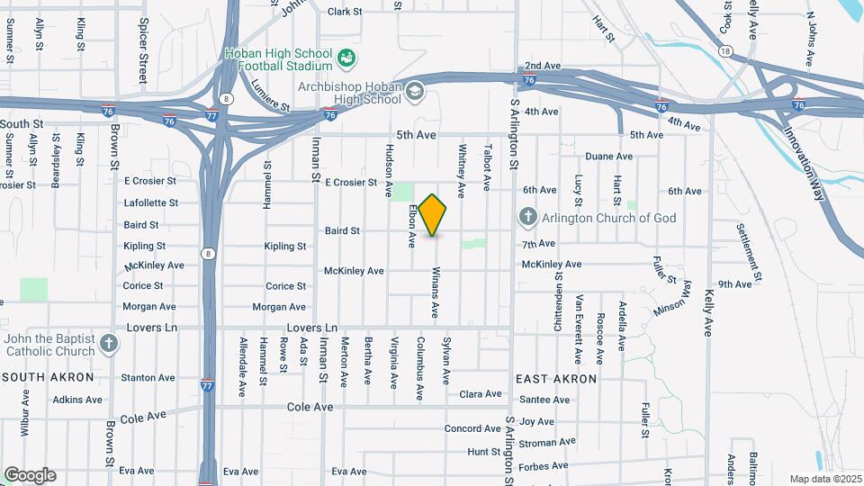 580 Winans Ave Map and Location Details