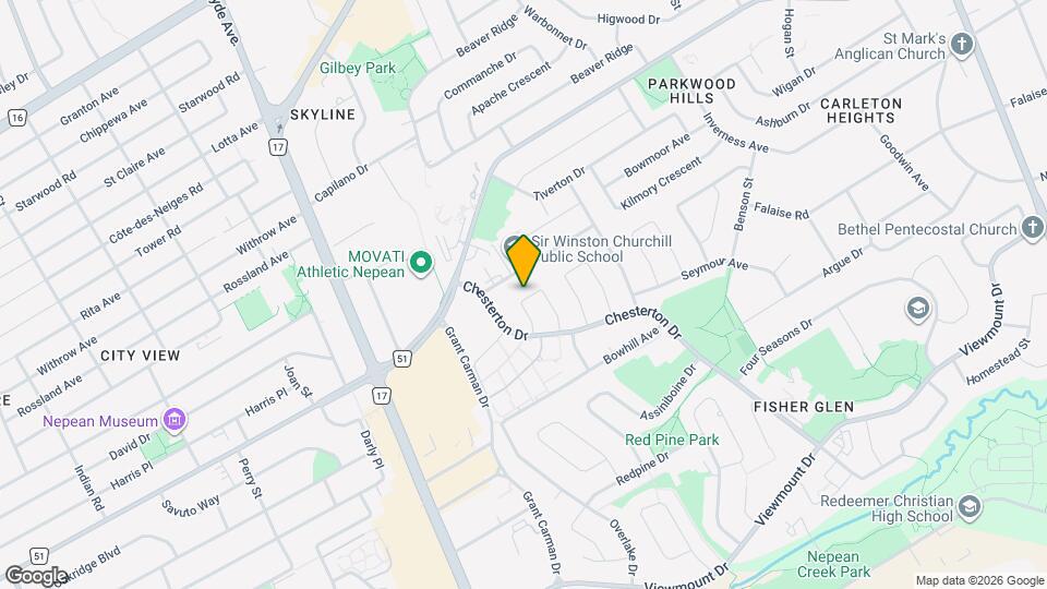 43 Southview Crescent Map and Location Details