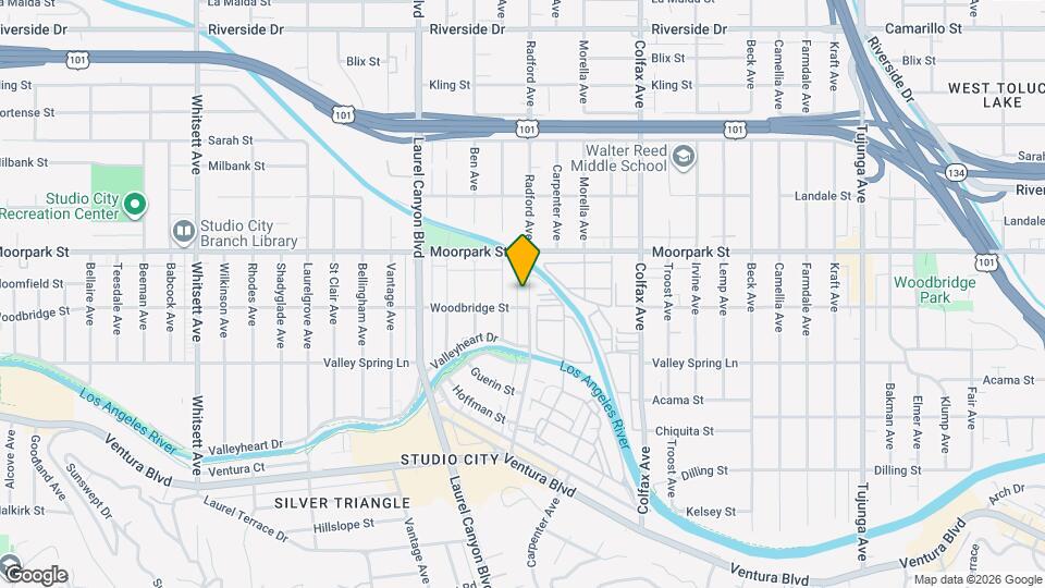 4311 Radford Ave Map and Location Details