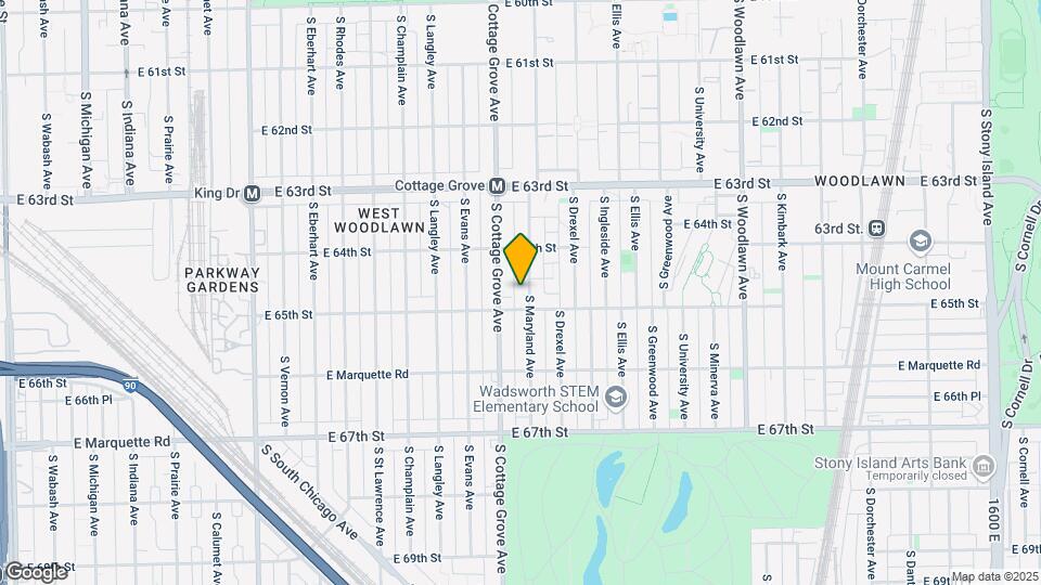 6442 S Maryland Ave Map and Location Details
