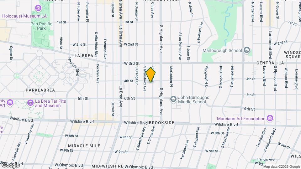 411 S Citrus Ave Map and Location Details