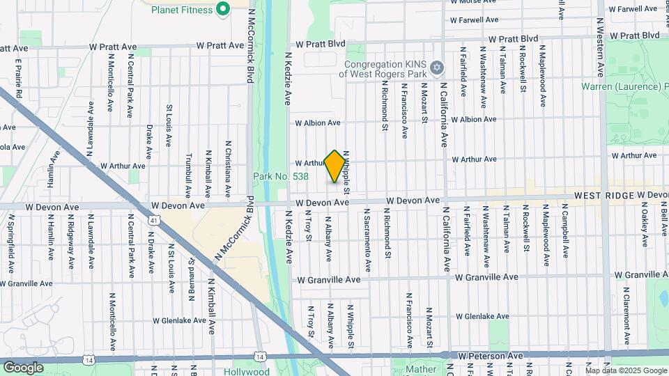 6415 N Albany Ave Map and Location Details