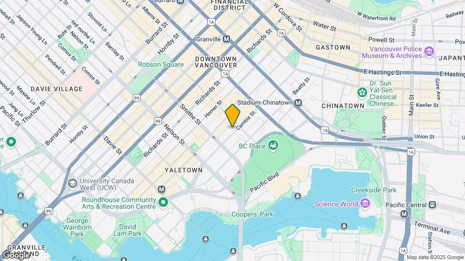 821 Cambie St Map and Location Details