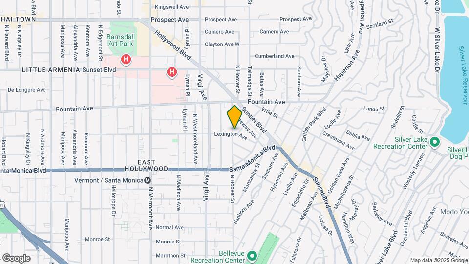 1200 N Hoover St Map and Location Details