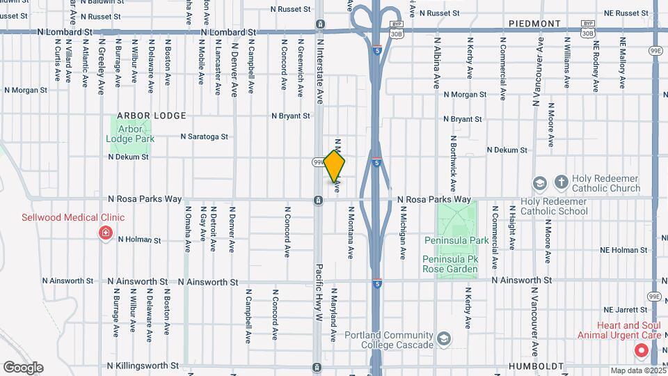 6525 N Maryland Ave Map and Location Details