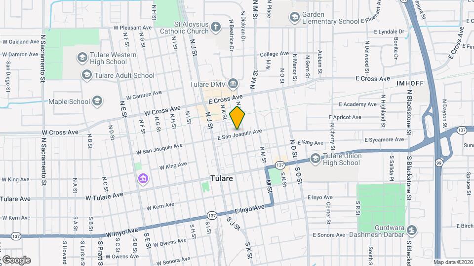 232 E San Joaquin Ave Map and Location Details