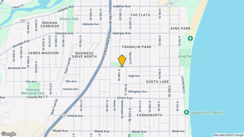 1215 Broadway Ave Map and Location Details