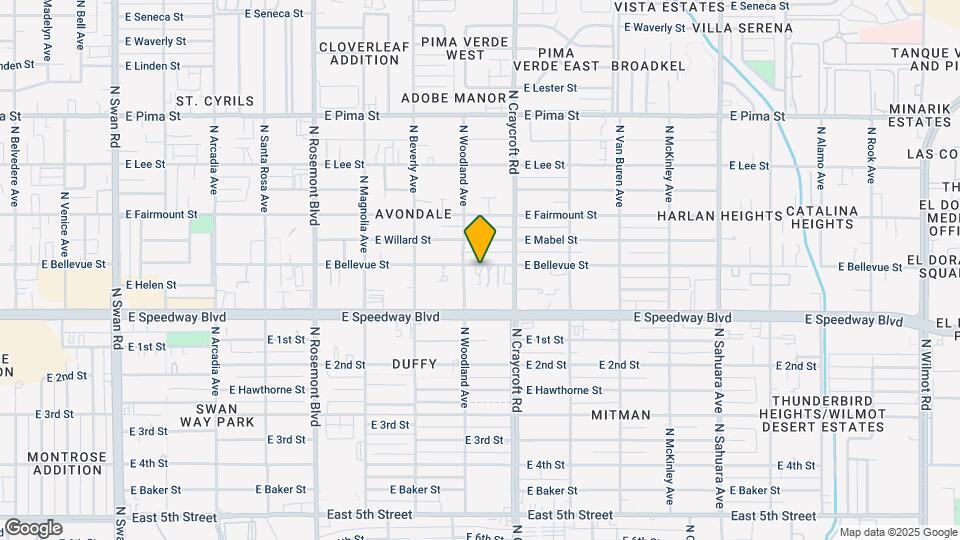 5414 E Bellevue St Map and Location Details