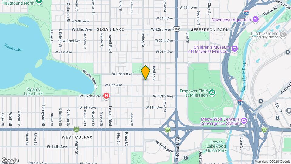 1810 Irving St Map and Location Details