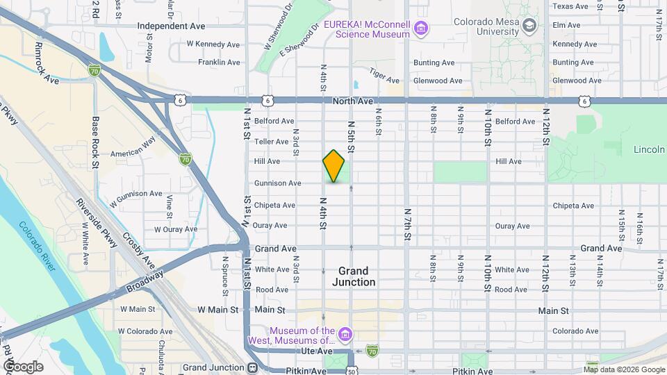 421 Gunnison Ave Map and Location Details