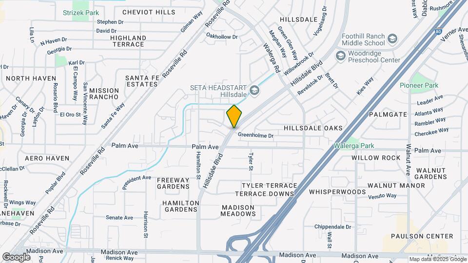 5606 Hillsdale Blvd Map and Location Details