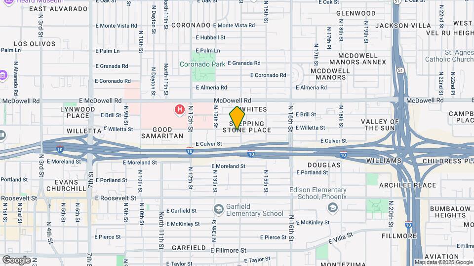 1341 E Willetta St Map and Location Details
