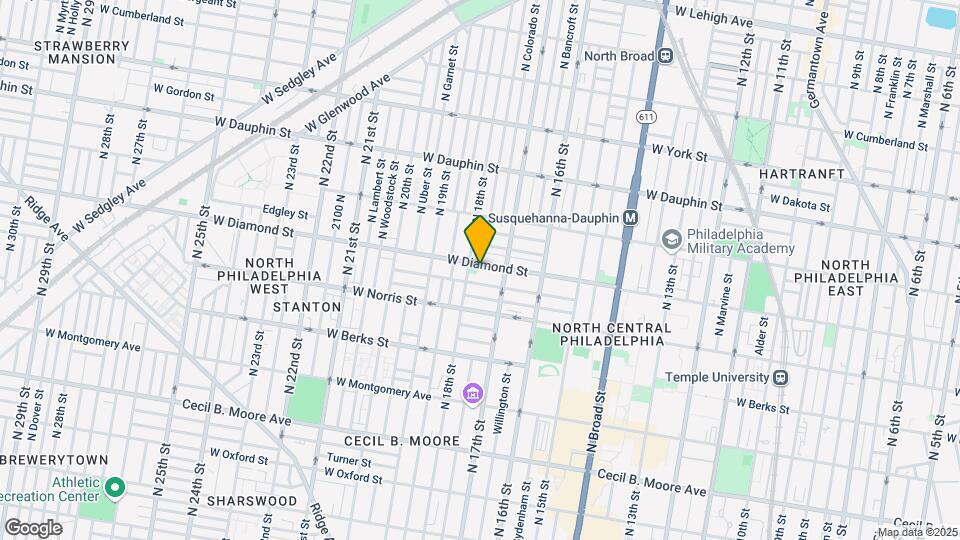 1732-1734 W Diamond St Mapa y Detalles de la Ubicación