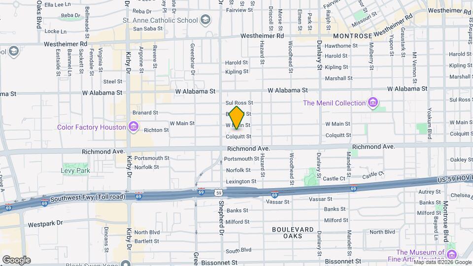 2030 Colquitt St Map and Location Details