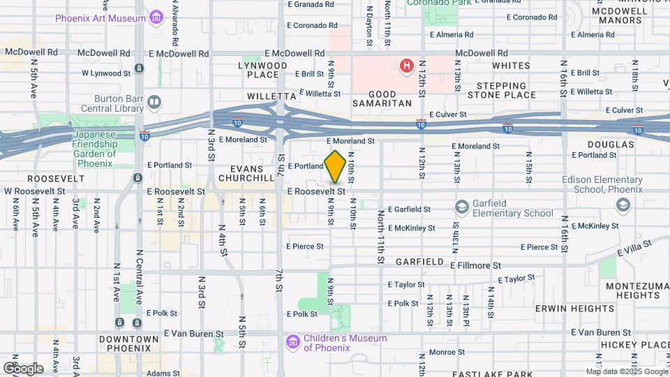 1001 N 9th St Map and Location Details