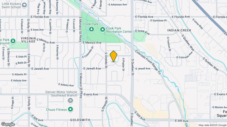 1881 S Olive St Map and Location Details