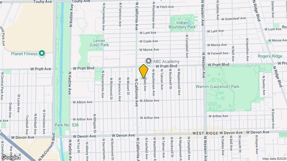 6710 N Fairfield Ave, Unit 6705-07-2W Map and Location Details