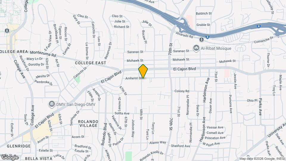 6823 Amherst St Map and Location Details