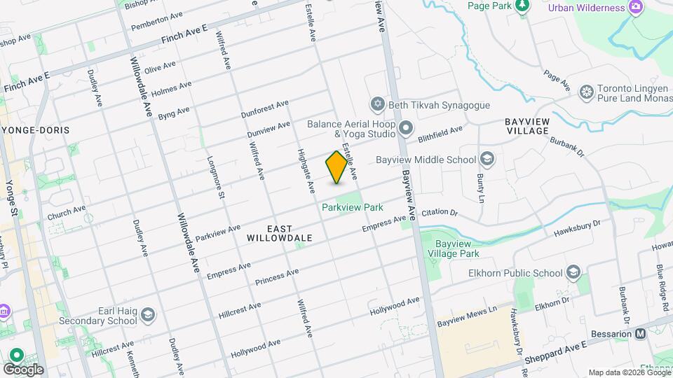 342 Parkview Ave Map and Location Details