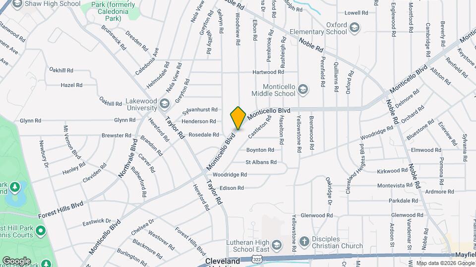 3482 Monticello Blvd Map and Location Details