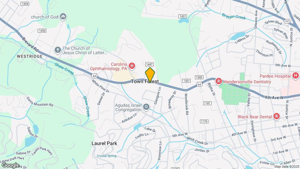 1614 Brevard Rd Map and Location Details